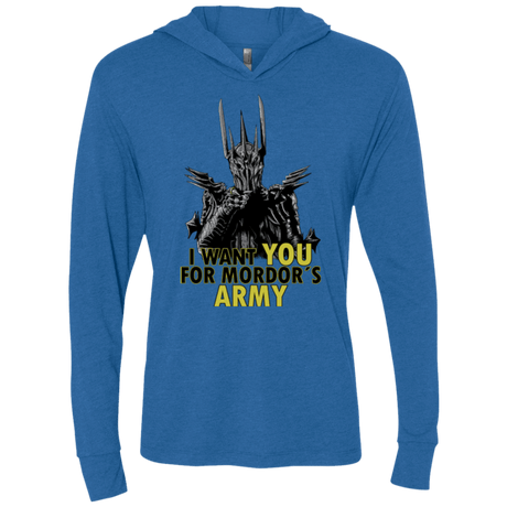 T-Shirts Vintage Royal / X-Small Mordors army Triblend Long Sleeve Hoodie Tee