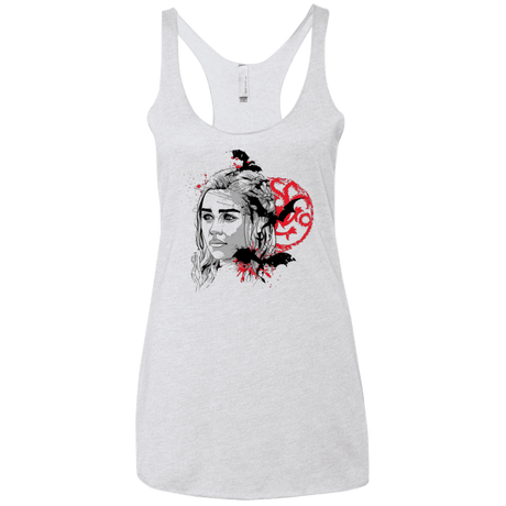 T-Shirts Heather White / X-Small MOTHER OF DRAGONS (1) Women's Triblend Racerback Tank