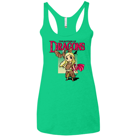 T-Shirts Envy / X-Small Mother of Dragons Women's Triblend Racerback Tank