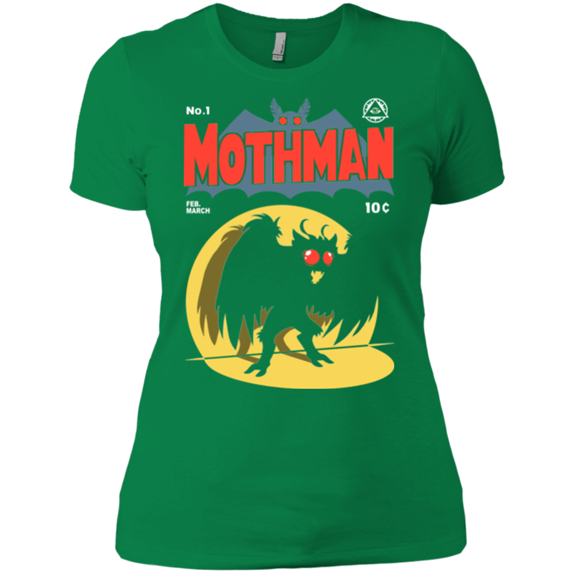 T-Shirts Kelly Green / X-Small Mothman Women's Premium T-Shirt