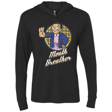 T-Shirts Vintage Black / X-Small Mouth Breather Triblend Long Sleeve Hoodie Tee