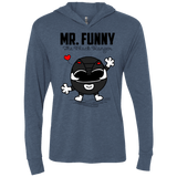T-Shirts Indigo / X-Small Mr Funny Triblend Long Sleeve Hoodie Tee