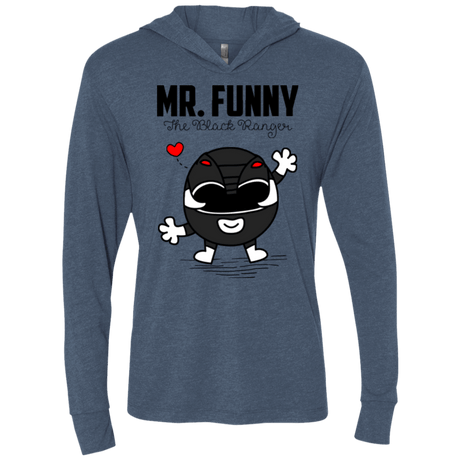T-Shirts Indigo / X-Small Mr Funny Triblend Long Sleeve Hoodie Tee