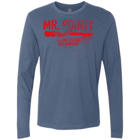 T-Shirts Indigo / Small Mr Pointy Men's Premium Long Sleeve