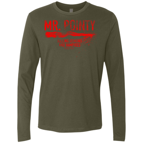T-Shirts Military Green / Small Mr Pointy Men's Premium Long Sleeve