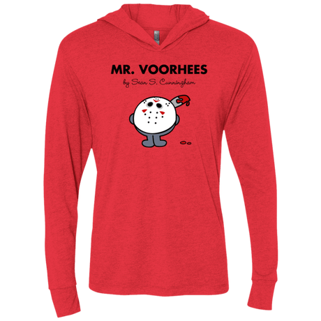T-Shirts Vintage Red / X-Small Mr Voorhees Triblend Long Sleeve Hoodie Tee