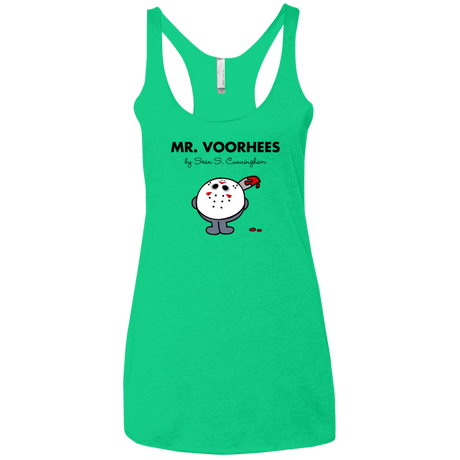 T-Shirts Envy / X-Small Mr Voorhees Women's Triblend Racerback Tank