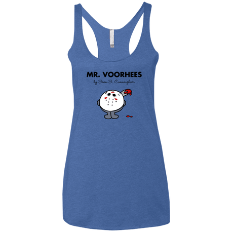 T-Shirts Vintage Royal / X-Small Mr Voorhees Women's Triblend Racerback Tank
