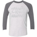 T-Shirts Heather White/Premium Heather / X-Small MST3K Men's Triblend 3/4 Sleeve