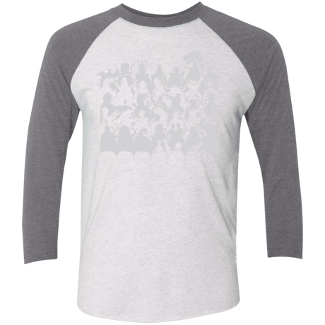 T-Shirts Heather White/Premium Heather / X-Small MST3K Men's Triblend 3/4 Sleeve