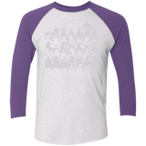 T-Shirts Heather White/Purple Rush / X-Small MST3K Men's Triblend 3/4 Sleeve