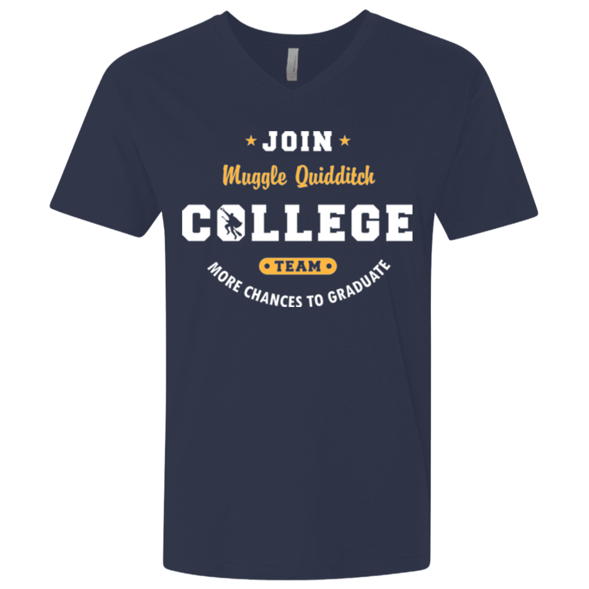 T-Shirts Midnight Navy / X-Small Muggle Quidditch Men's Premium V-Neck