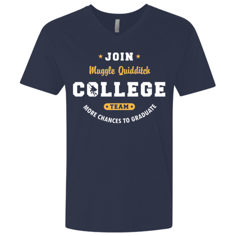 T-Shirts Midnight Navy / X-Small Muggle Quidditch Men's Premium V-Neck