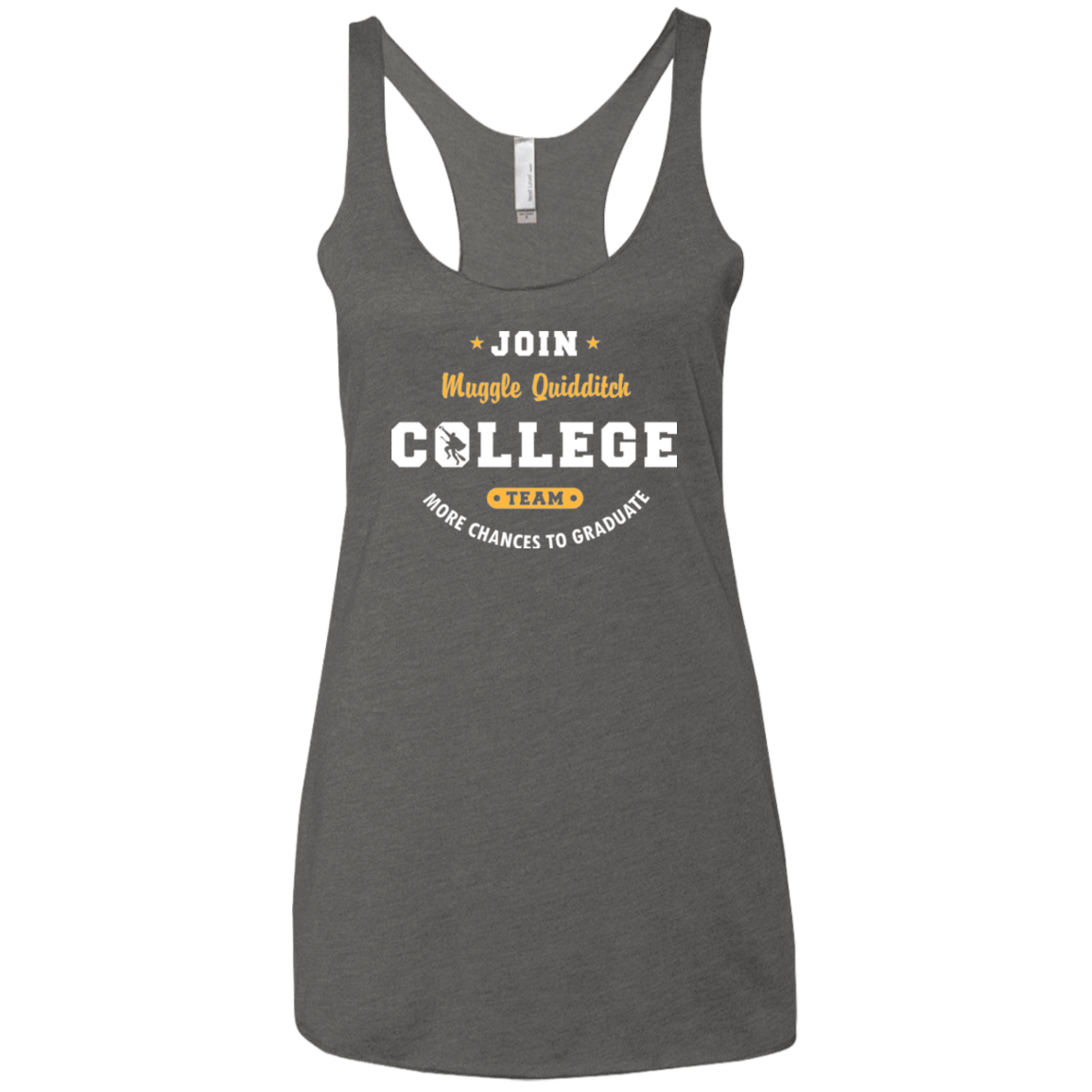 T-Shirts Premium Heather / X-Small Muggle Quidditch Women's Triblend Racerback Tank