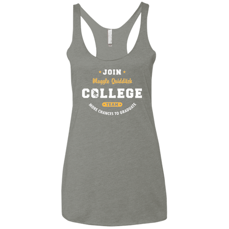 T-Shirts Venetian Grey / X-Small Muggle Quidditch Women's Triblend Racerback Tank