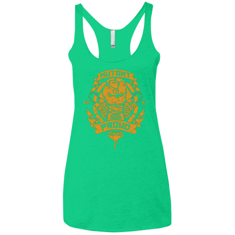 T-Shirts Envy / X-Small Mutant and Proud Mikey Women's Triblend Racerback Tank