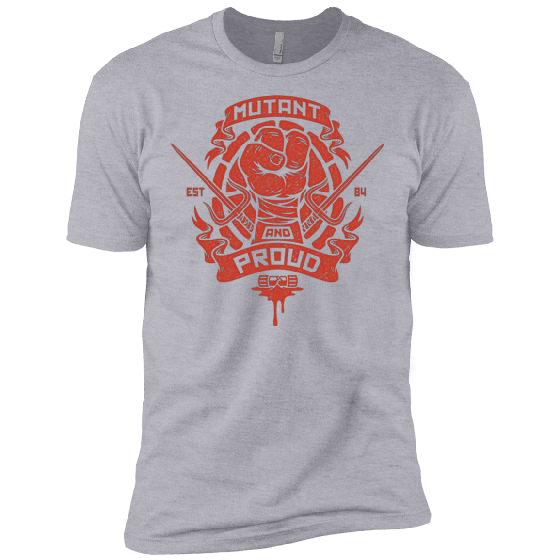 T-Shirts Heather Grey / X-Small Mutant and Proud Raph Men's Premium T-Shirt