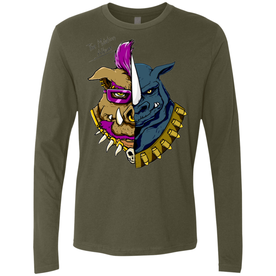 T-Shirts Military Green / Small Mutation Album Men's Premium Long Sleeve