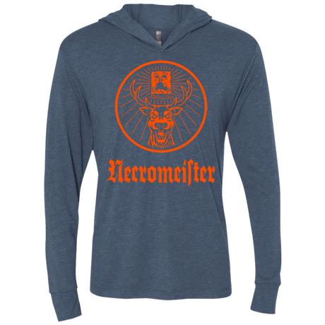 T-Shirts Indigo / X-Small NECROMEISTER Triblend Long Sleeve Hoodie Tee