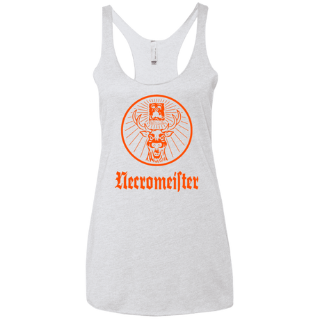 T-Shirts Heather White / X-Small NECROMEISTER Women's Triblend Racerback Tank