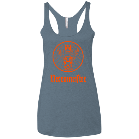 T-Shirts Indigo / X-Small NECROMEISTER Women's Triblend Racerback Tank