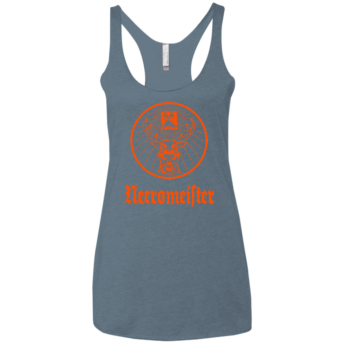 T-Shirts Indigo / X-Small NECROMEISTER Women's Triblend Racerback Tank
