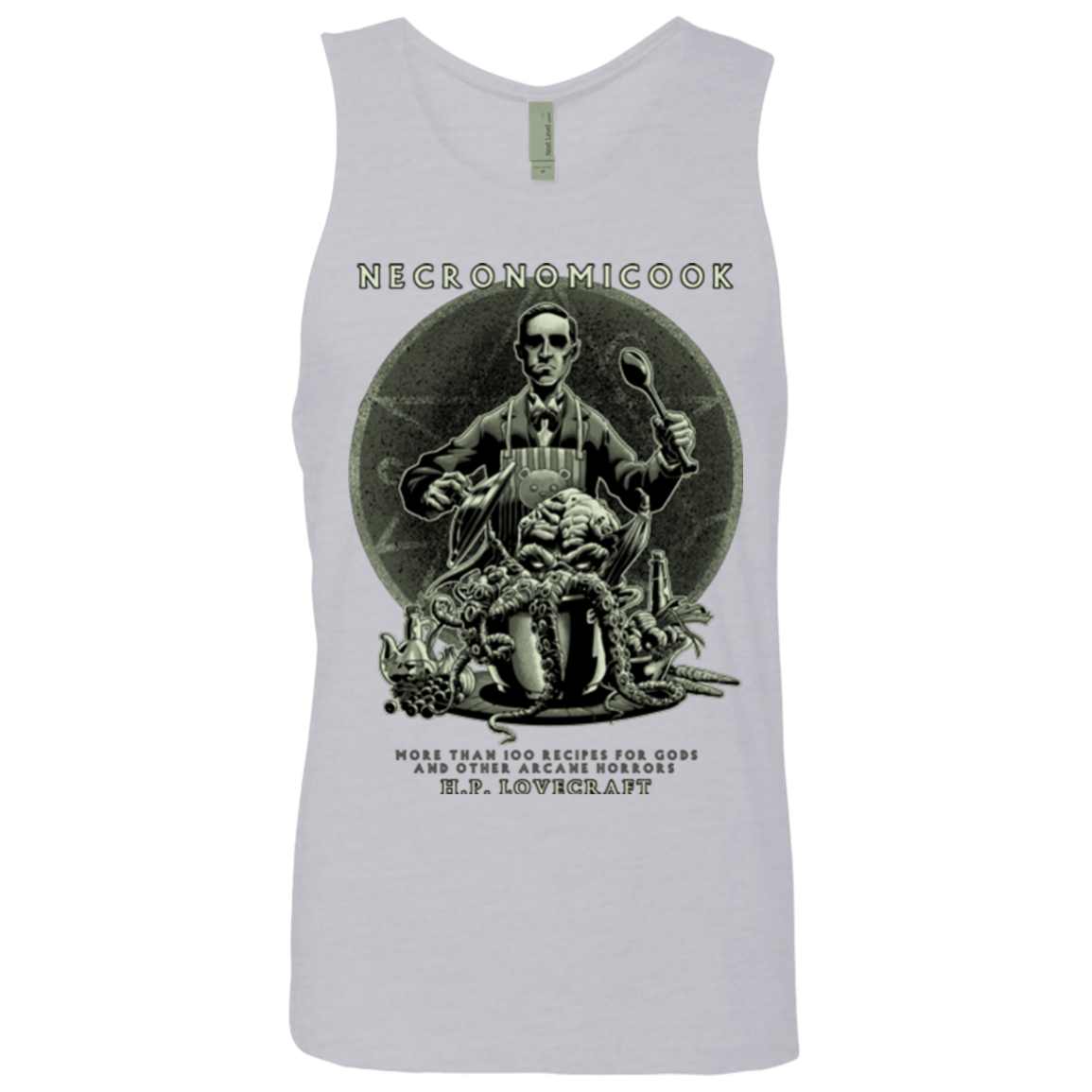 T-Shirts Heather Grey / Small Necronomicook Men's Premium Tank Top