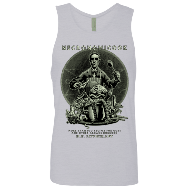 T-Shirts Heather Grey / Small Necronomicook Men's Premium Tank Top