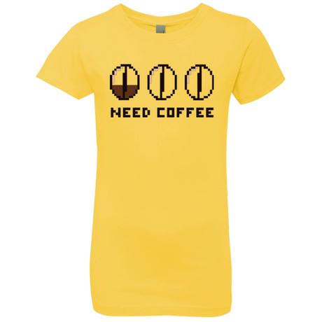 T-Shirts Vibrant Yellow / YXS Need Coffee Girls Premium T-Shirt