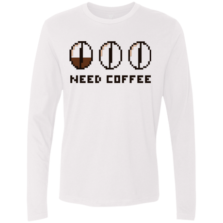 T-Shirts White / Small Need Coffee Men's Premium Long Sleeve