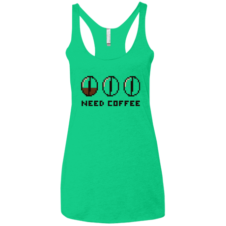 T-Shirts Envy / X-Small Need Coffee Women's Triblend Racerback Tank