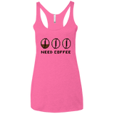 T-Shirts Vintage Pink / X-Small Need Coffee Women's Triblend Racerback Tank