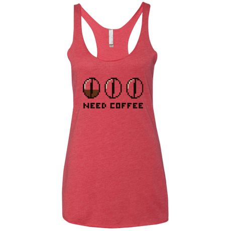 T-Shirts Vintage Red / X-Small Need Coffee Women's Triblend Racerback Tank