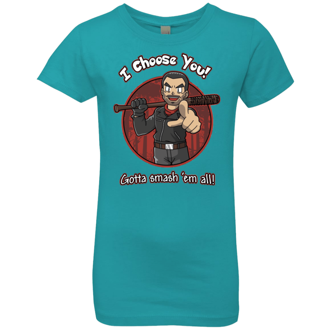 T-Shirts Tahiti Blue / YXS Negan Chooses You Girls Premium T-Shirt