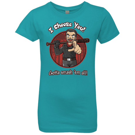 T-Shirts Tahiti Blue / YXS Negan Chooses You Girls Premium T-Shirt