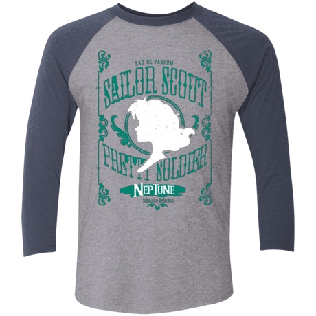T-Shirts Premium Heather/ Vintage Navy / X-Small Neptune Men's Triblend 3/4 Sleeve