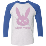 T-Shirts Heather White/Vintage Royal / X-Small Nerf This Triblend 3/4 Sleeve