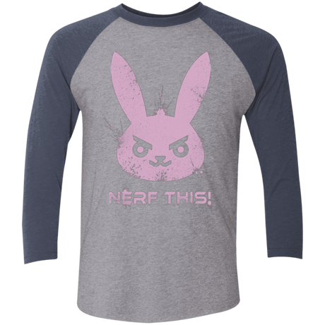 T-Shirts Premium Heather/ Vintage Navy / X-Small Nerf This Triblend 3/4 Sleeve