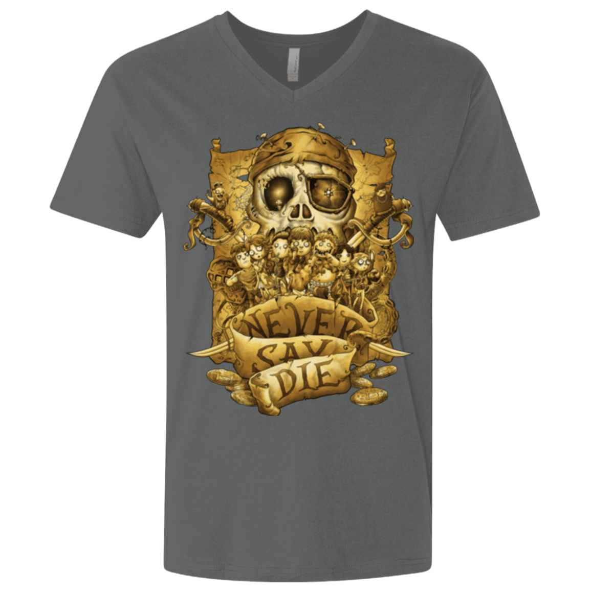 T-Shirts Heavy Metal / X-Small Never Say Die Men's Premium V-Neck