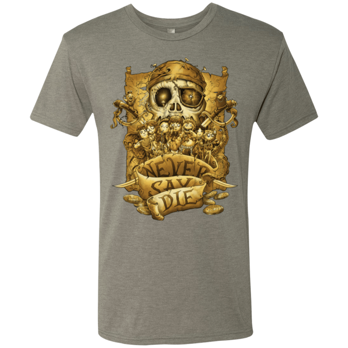 T-Shirts Venetian Grey / Small Never Say Die Men's Triblend T-Shirt