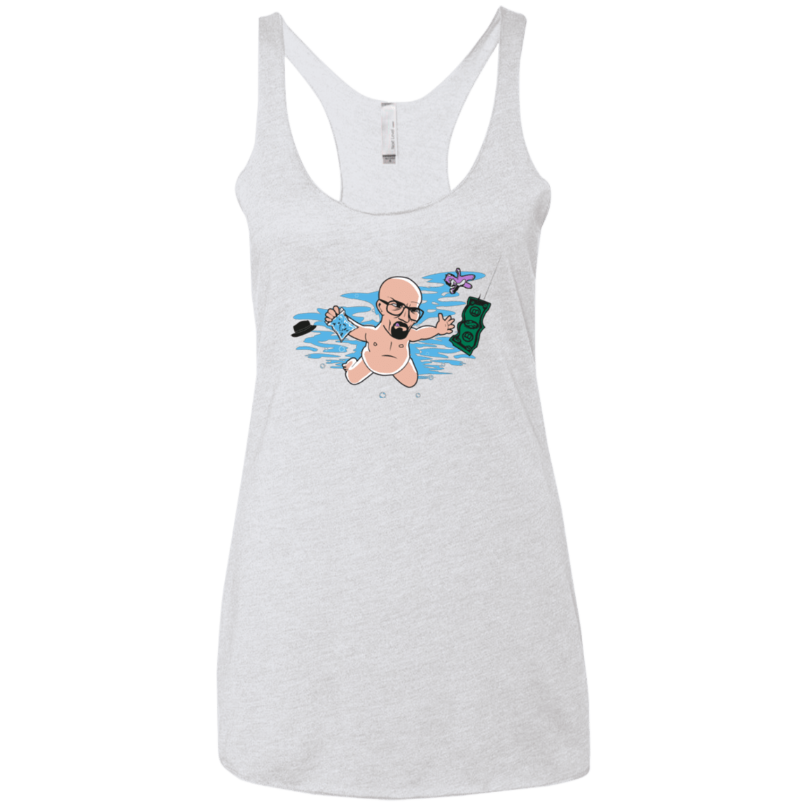 T-Shirts Heather White / X-Small NeverBad Women's Triblend Racerback Tank