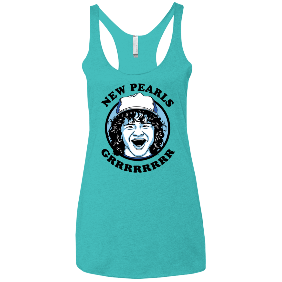 T-Shirts Tahiti Blue / X-Small New Pearls Women's Triblend Racerback Tank