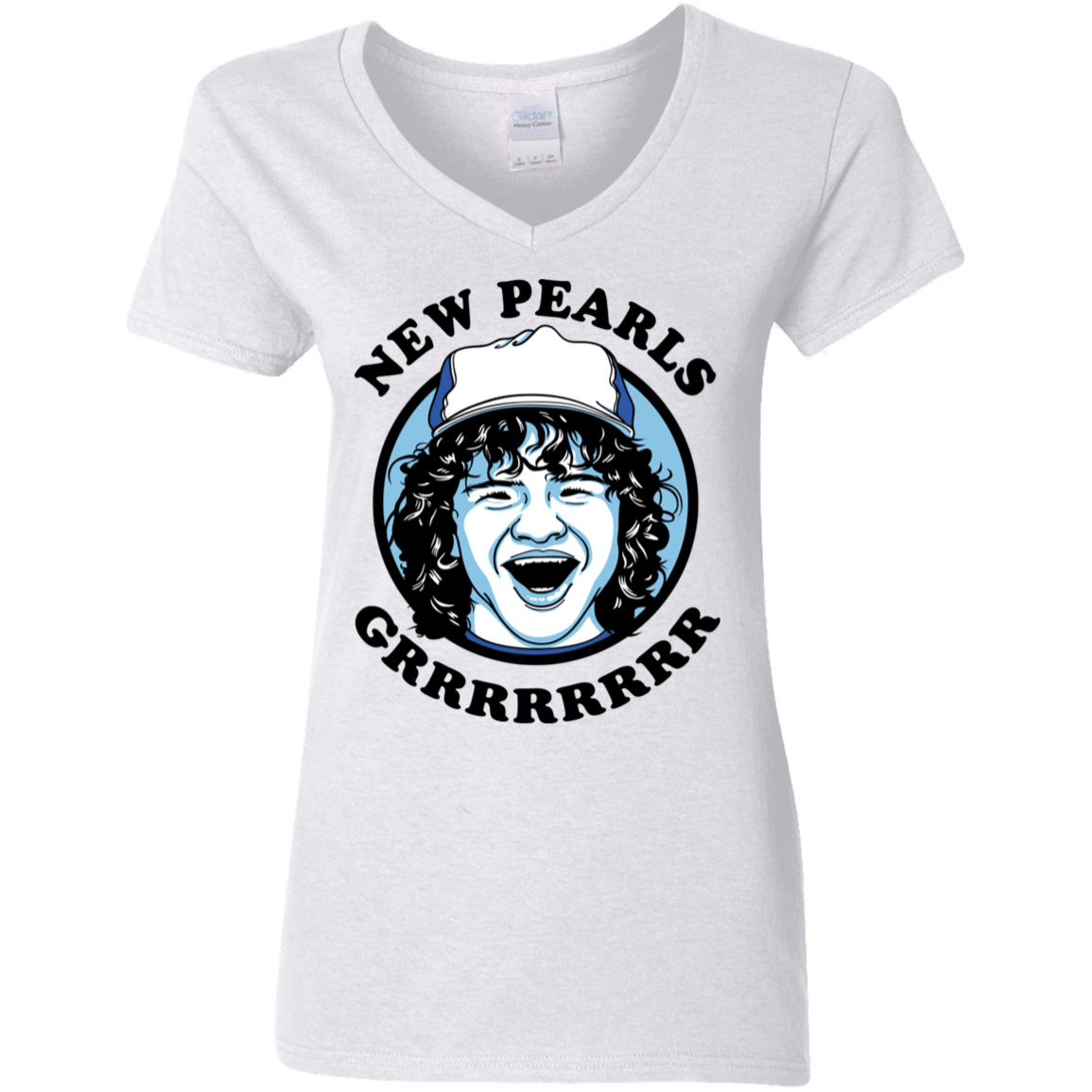 T-Shirts White / S New Pearls Women's V-Neck T-Shirt