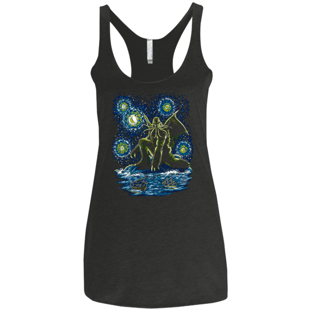 T-Shirts Vintage Black / X-Small Night of Cthulhu Women's Triblend Racerback Tank
