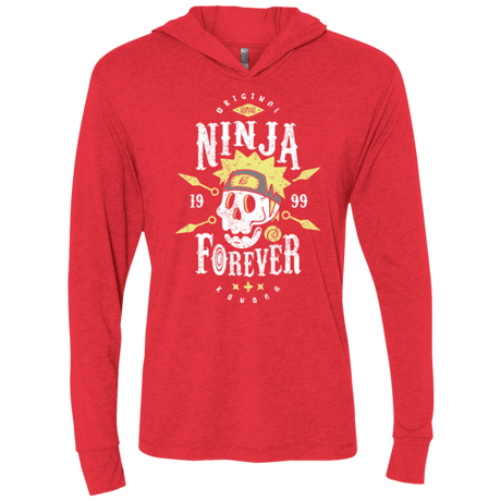 T-Shirts Vintage Red / X-Small Ninja Forever Triblend Long Sleeve Hoodie Tee