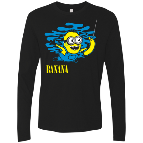 T-Shirts Black / Small Nirvana Banana Men's Premium Long Sleeve