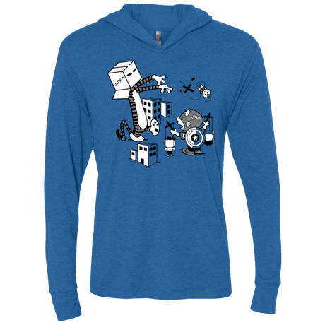 T-Shirts Vintage Royal / X-Small No Strings Attached Triblend Long Sleeve Hoodie Tee