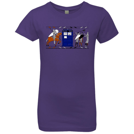 T-Shirts Purple Rush / YXS Nocens Lupus Tardis in the Bayeux Tapestry Girls Premium T-Shirt
