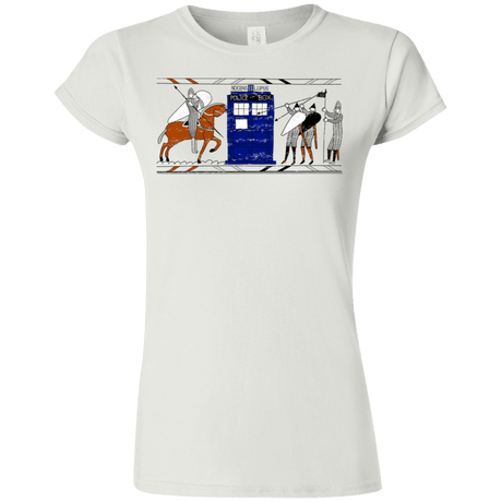 T-Shirts White / S Nocens Lupus Tardis in the Bayeux Tapestry Junior Slimmer-Fit T-Shirt