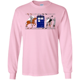 T-Shirts Light Pink / S Nocens Lupus Tardis in the Bayeux Tapestry Men's Long Sleeve T-Shirt